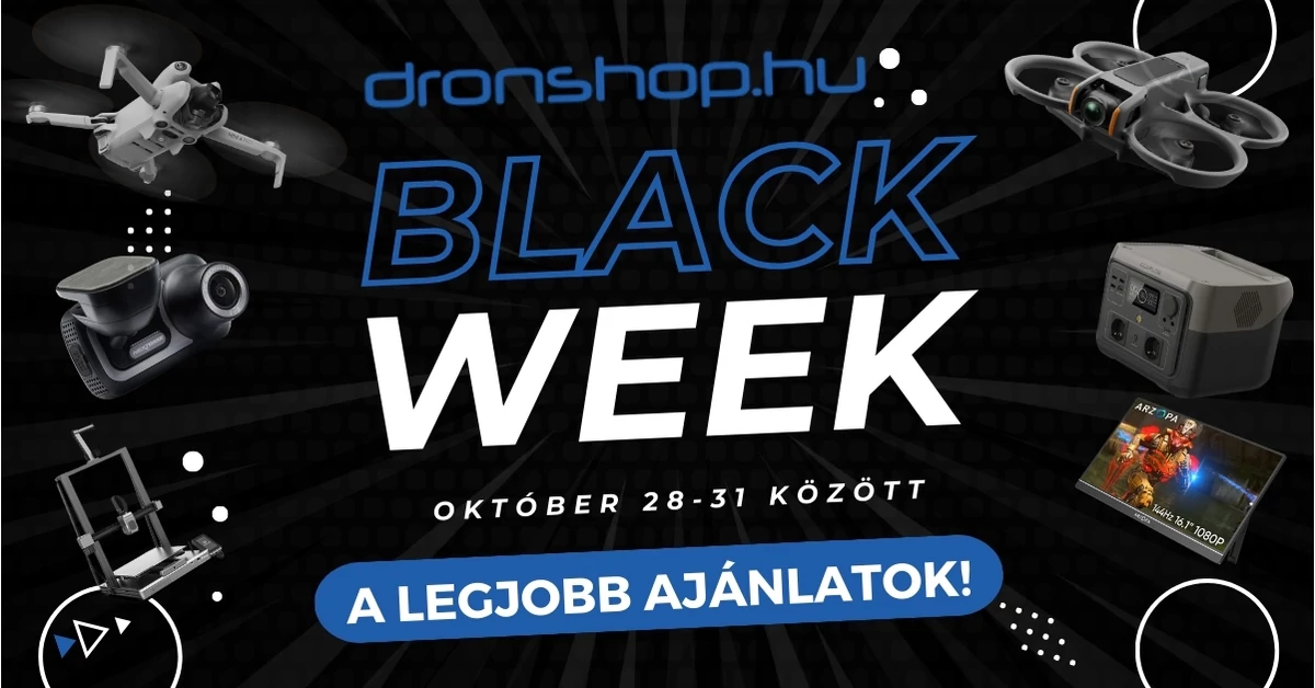 Kihagyhatatlan Black Week ajánlatok a Dronshop.hu-nál