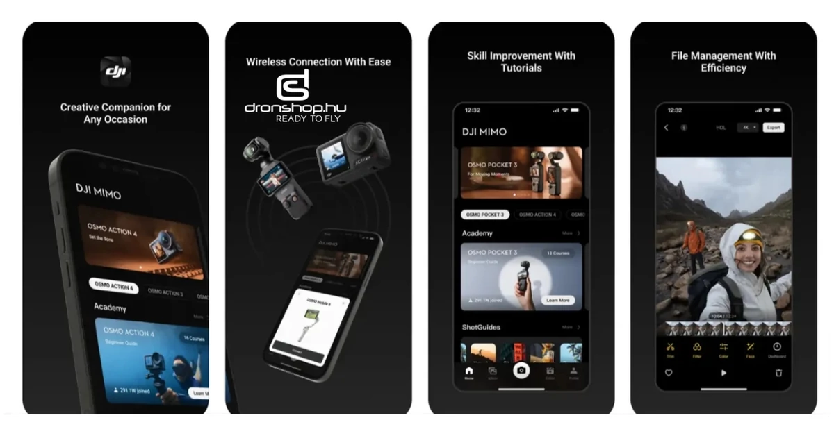 DJI Mimo frissítés: gyorsabb letöltés, iPhone dupla lencsés követés