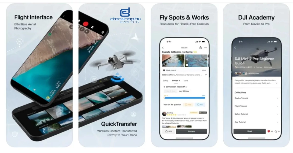 DJI Fly Frissítés: DJI Air 3S kompatibilitás és QuickTransfer újítás