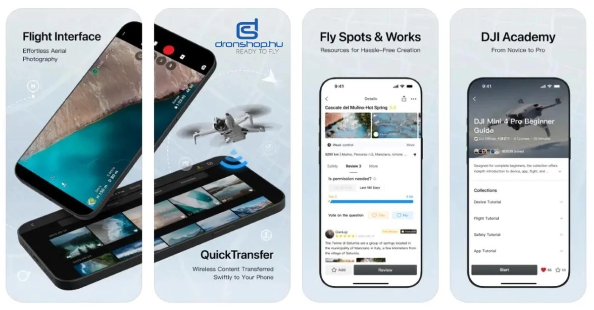 DJI Fly Frissítés: AI videószerkesztés, sablonok, matricák, egyebek