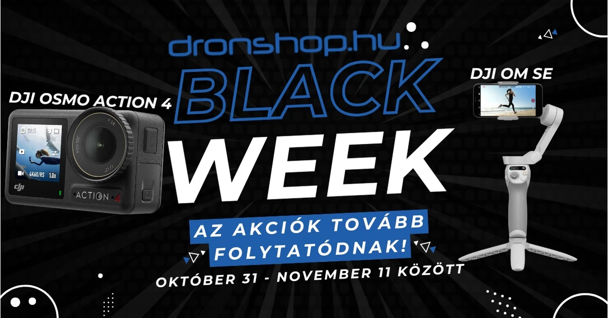 DJI Osmo Action 4 Kamera, Mobile SE Gimbal rekordalacsony árakon