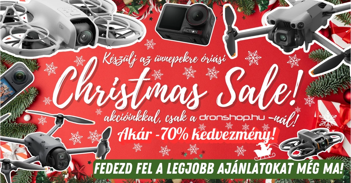 Drónok Karácsonya: A legjobb akciók csak a Dronshop.hu-nál!