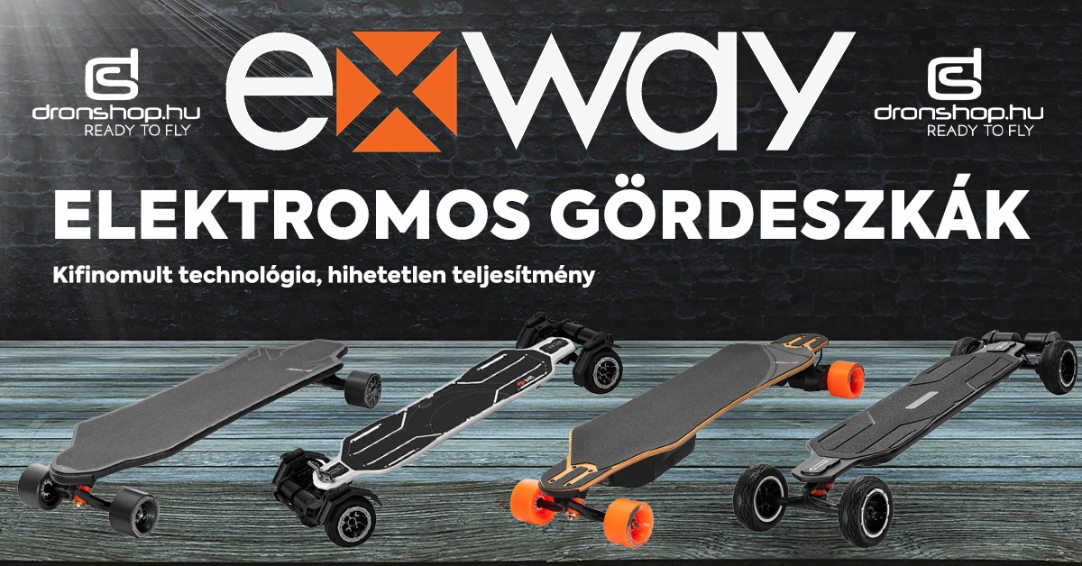Exway Elektromos Gördeszkák széles választéka, most készleten!