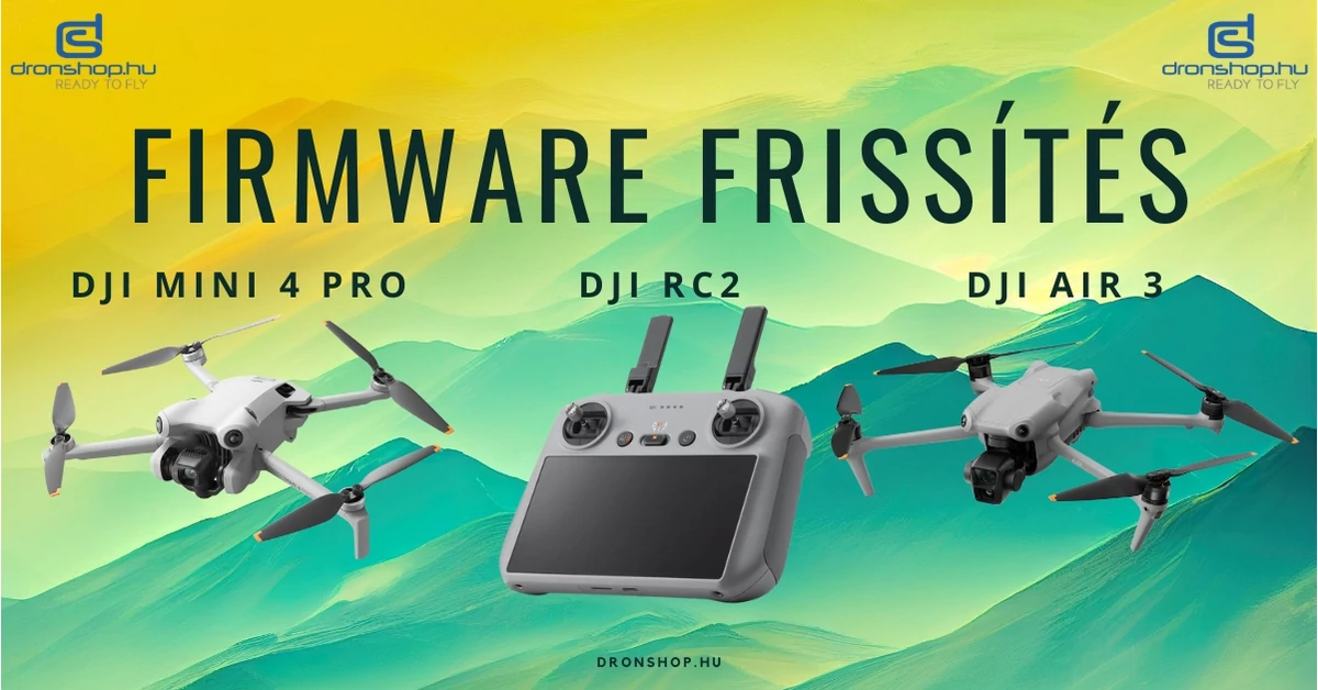 A DJI új firmware frissítéseket ad ki a Mini 4 Pro, Air 3, RC 2 modellekhez