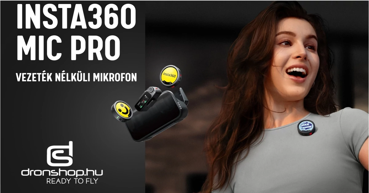 Insta360 Mic Pro: vezeték nélküli mikrofon E-Ink kijelzővel