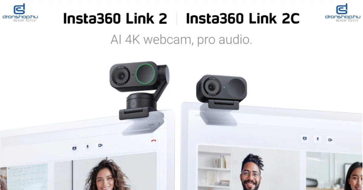 Insta360 Link 2 és Link 2C: Fejlett AI 4K-s webkamerák