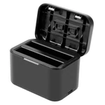 Puluz Battery Charging Case and Memory Card Holder for Insta360 X4 - Black