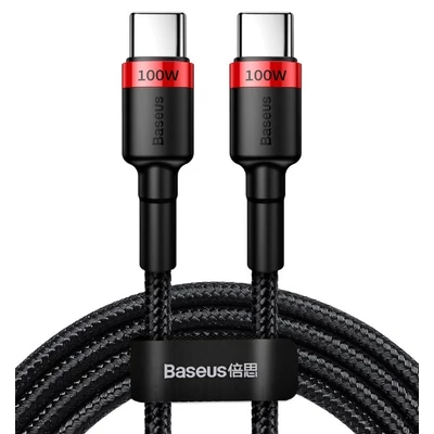 Baseus Cafule USB-C-USB-C Cable - QC 3.0 - PD 2.0 - 100 W - 5A - 2 m (Red-Black)