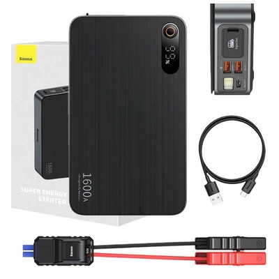 Baseus Super Energy PRO Car Jump Starter 1600A - USB - Black