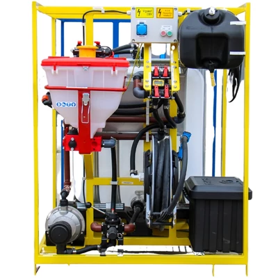 DroneFiller vegyszer keverő és kiadagoló rendszer 1 darab 600 literes IBC tartállyal