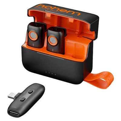 Hohem Wireless Microphone (2TX-1RX-Charging Case)