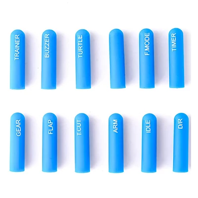 Radiomaster Labeled Silicon Switch Cover Set Long Blue