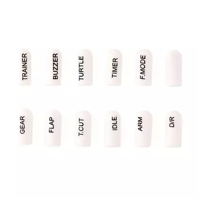 Radiomaster Labeled Silicon Switch Cover Set Short White