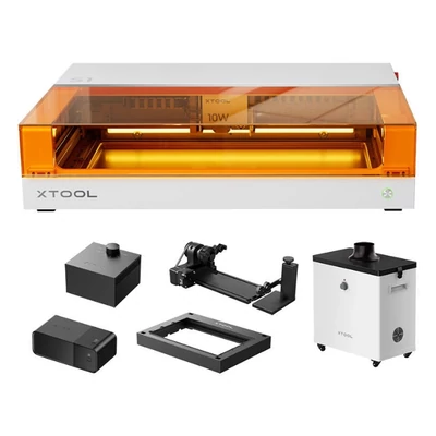 xTool S1 2-in-1 40W Laser Engraver Machine - All-in-One Kit - White