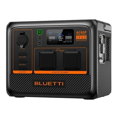 Bluetti AC60P Hordozható Áramforrás | 600W 504Wh