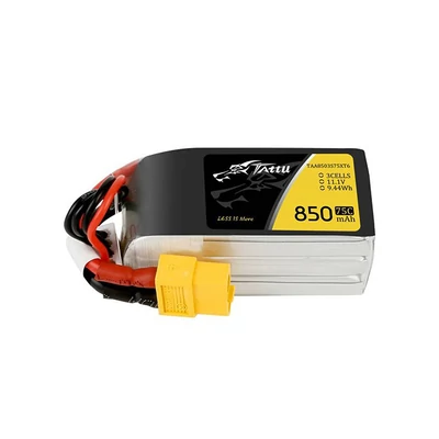 Tattu 850mAh 11.1V 75C 3S1P Akkumulátor XT60 Csatlakozó