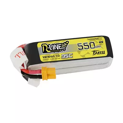 Tattu R-Line 550mAh 95C Lipo Battery 2S XT30