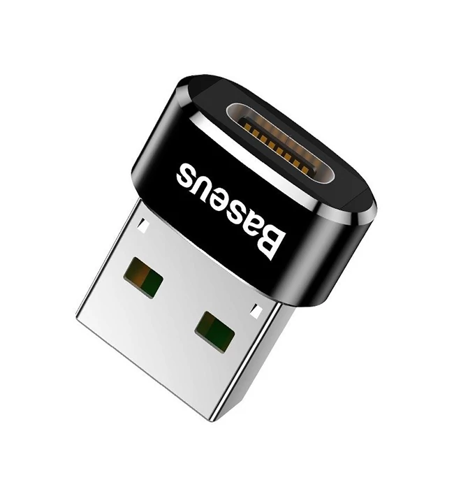 Baseus 3A USB-C–USB-A adapter - Black
