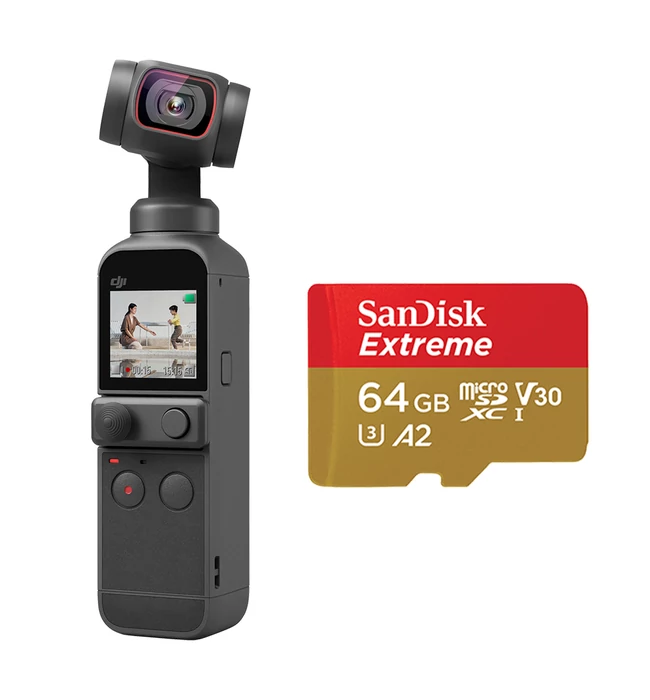 DJI Pocket 2 Stabilizator cu Camera - Memory Bundle