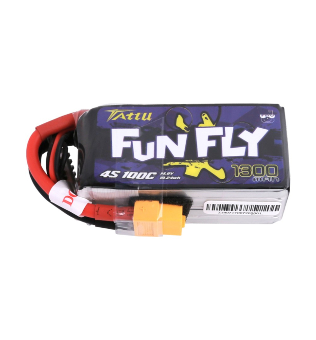 Tattu Funfly 1300mAh 22.2V 100C 6S1P LiPo Battery Xt60