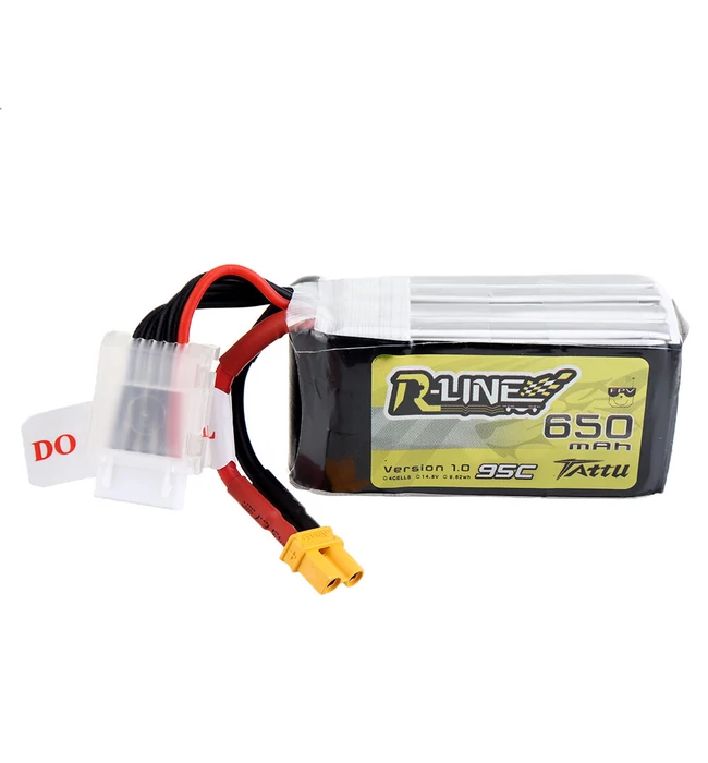 Tattu R-Line battery LiPo battery 650mAh 95C 6S1P XT30