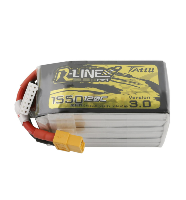 Tattu R-Line V4.0 LiPo Battery 130C XT60 1400mAh 6S