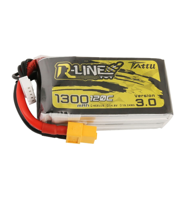 Tattu R-Line V3 LiPo Battery 1300mAh 4S1P 120C XT60