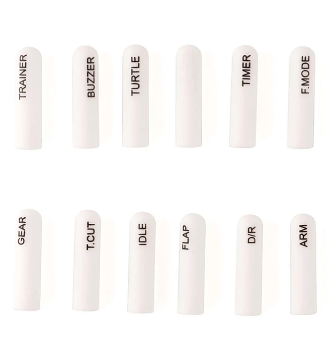 Radiomaster Labeled Silicon Switch Cover Set Long White