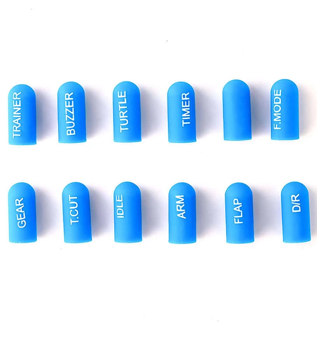 Radiomaster Labeled Silicon Switch Cover Set Short Blue