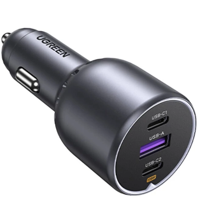 ugreen-130w-3-port-car-charger-black-1