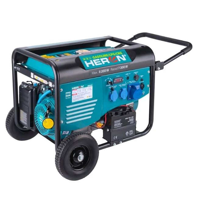 Heron Benzin-gázmotoros Áramfejlesztő 8000 VA - ATS előkészítéssel