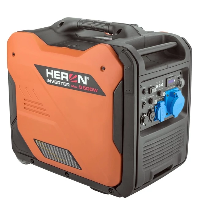 Heron Benzinmotoros Áramfejlesztő - Csendes - 5,0 kVA - 230V - 1 fázis - Inverteres