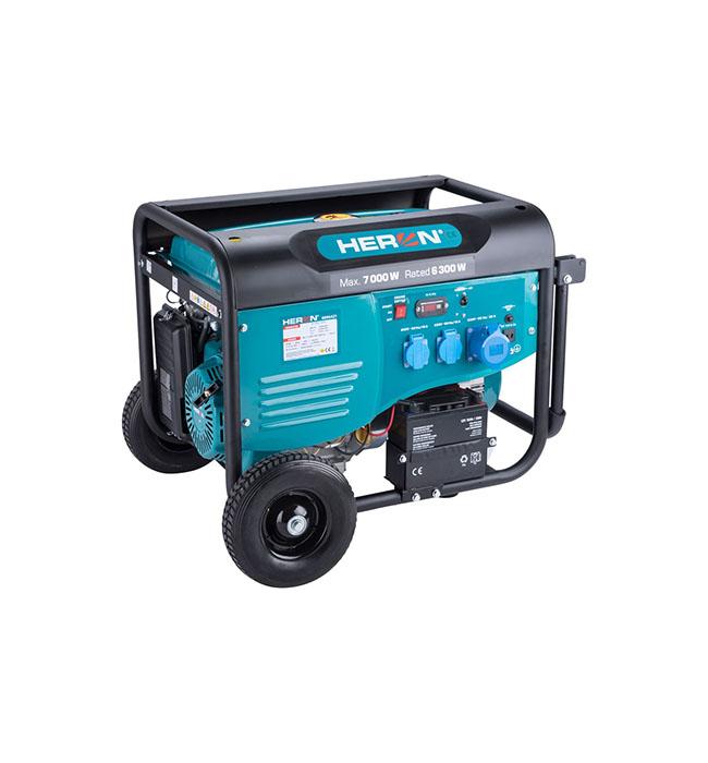 Heron benzinmotoros önindítós áramfejlesztő, max 6800 VA, 230V