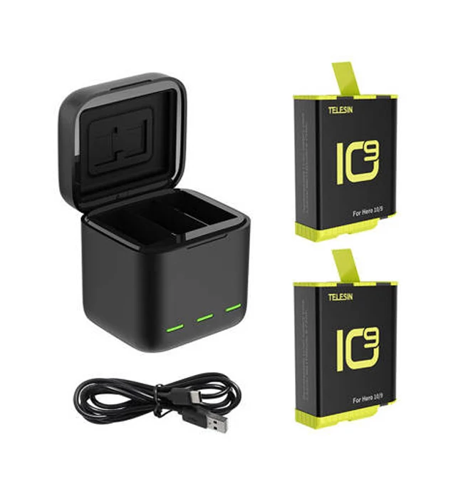Három Csatornás Telesin töltődoboz GoPro Hero 9 / Hero 10 