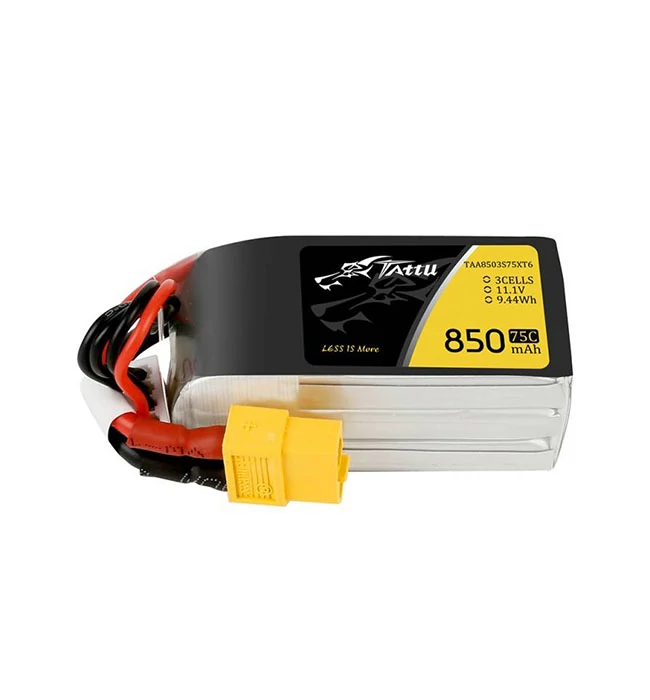 Tattu 850mAh 11.1V 75C 3S1P Akkumulátor XT60 Csatlakozó