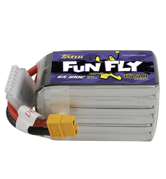 Tattu Funfly 1550mAh 100C 6S Lipo battery XT60