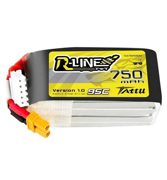 Tattu R-Line LiPo Battery 95C XT30 750mAh 4S