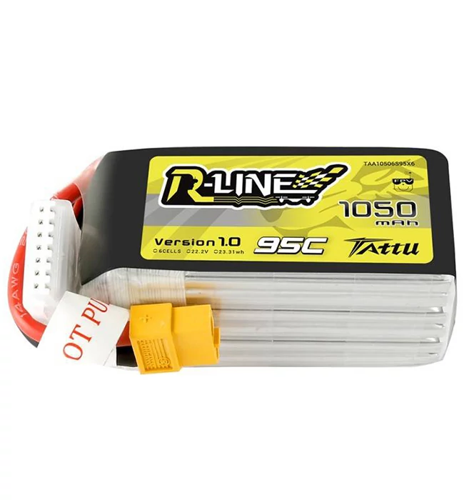 Tattu R-Line V3 LiPo Battery 1050mAh 120C 22.2V XT60