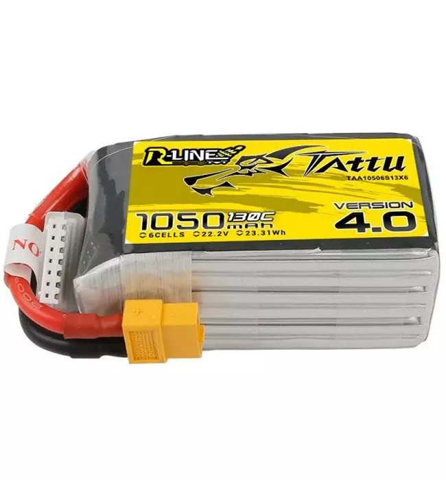 Tattu R-Line V4.0 LiPo Battery 130C XT60 1050mAh 6S