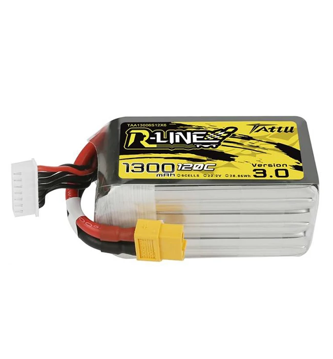 Tattu R-Line Version 3.0 1300mAh 22.2V 120C 6S1P Lipo